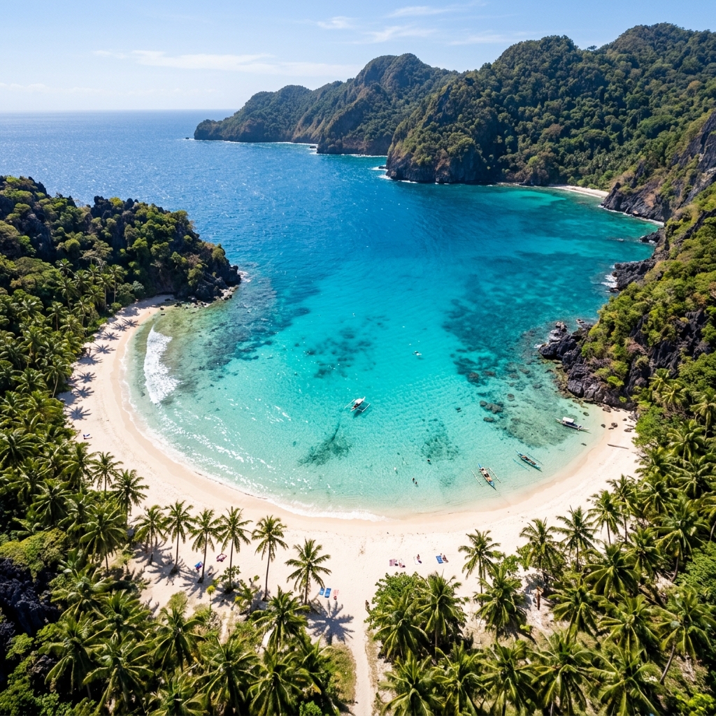 Tropical lagoon cove