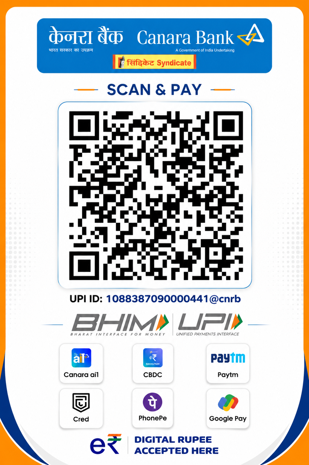 EEGA Trust UPI Payment QR Code